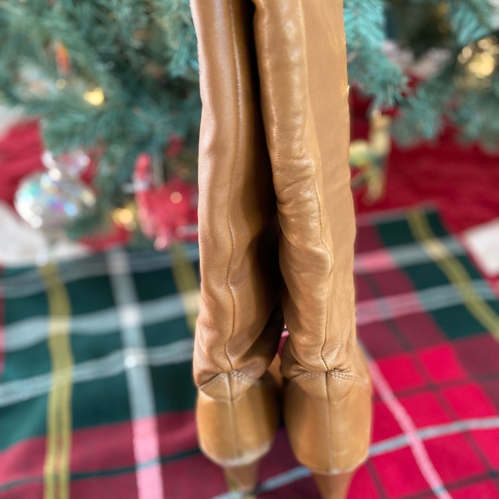 Aldo leather cognac boots, size 7